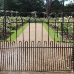 Garden gate at Blenheim Palace rose garden