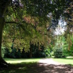 Stowe Garden walkway in the shade