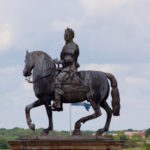 Stowe House equestrian statue of King George 1