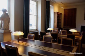 Stowe School's library reading room