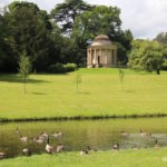 Stowe's Temple of Ancient Virtues viewed from the river