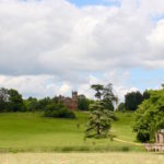 View near Palladian Bridge of Stowe Garden's architectural features